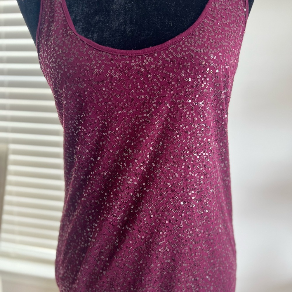 New York & Company Sparkling Magenta Camisole